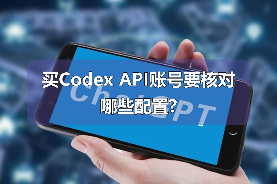 买Codex API账号要核对哪些配置?